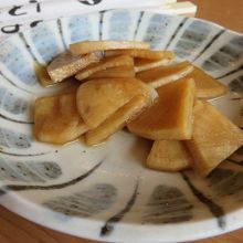 自家製生姜味の大根のおつけもの