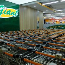 カートは、1ドルコインを入れてチェーンを外すタイプ。