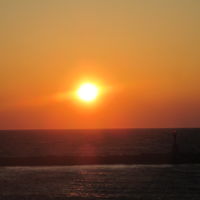 松崎海岸に沈む夕日