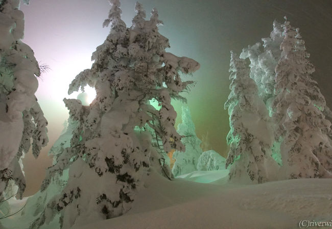 樹氷幻想回廊ツアー（夜間）の感動は天気次第