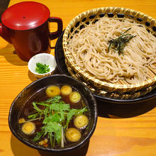 川俣シャモのつけ汁蕎麦