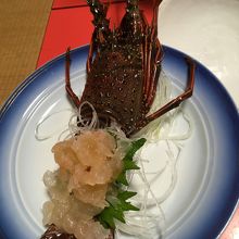 伊勢海老のお造りです