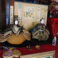 古いおひなさん（親戚の家の蔵から見つけたそうです）