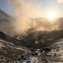 夕暮れの天気です