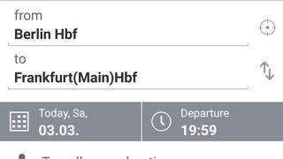 ドイツ鉄道を予約する　楽々アプリ