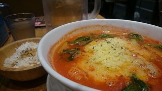 ラーメンとトマトスープが意外にもマッチ