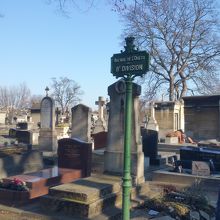 墓地内の住所標識