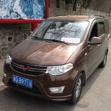 独楽寺から長城を往復している乗り合いタクシー