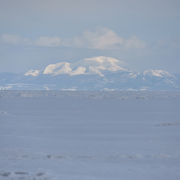 流氷と知床連山