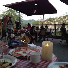 犬連れでもテラス席ならＯＫ