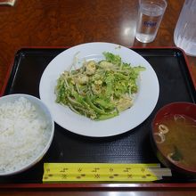 ゴーヤーチャンプルー定食。