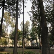 メキシコのソカロの端に位置する安全な公園、散歩によいです。