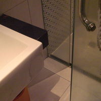 バスルーム入口です。ドアーを引くと狭く、押せばよかったのです