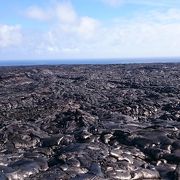 間近で見る溶岩に感動！