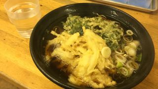 春菊天と玉ねぎ天蕎麦！