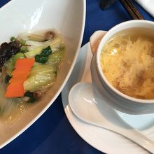 春野菜のあんかけ焼きそば＆トマトと玉子のスープ