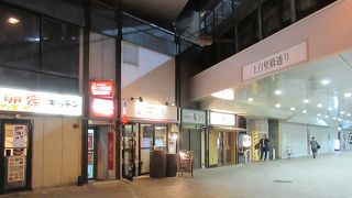 神田駅の東と西を斜めに結ぶ道です。