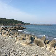 旧港町の海岸です