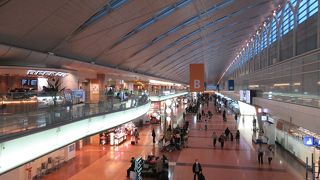 眼下にはANAのチェックインカウンター