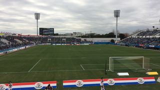 ゴール裏高い位置からの観戦は絶景