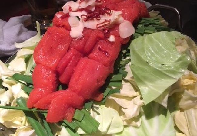 明太子もつ鍋が最高！