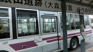 石見銀山から大田市までバスで行った