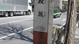 靖国通りの九段付近の坂を九段坂と言うようです。田安門の前あたりです。