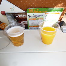 最初はビールにオレンジジュース