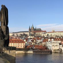 カレル橋から観たプラハ城