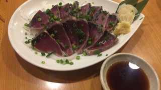 かつおのタタキを日本酒で！