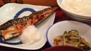 鯖塩焼きが美味しい