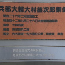 大村益次郎の銅像の前にある像に関する説明文の表題部です。