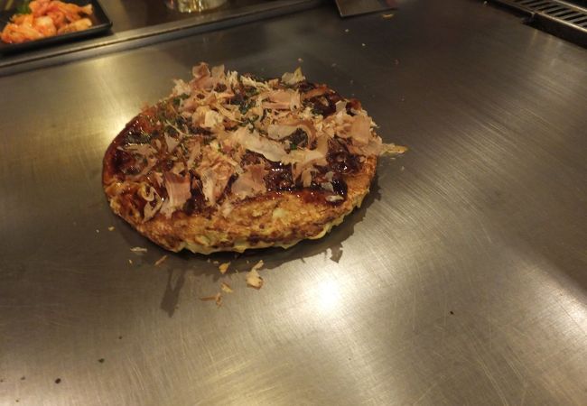 夜でもお好み焼き