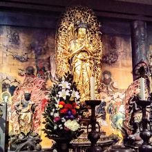 「仁和寺 観音堂」を再現したコーナー