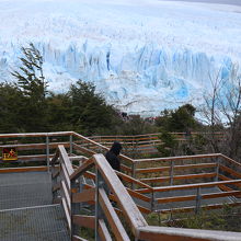 氷河に近い展望台までは遊歩道が整備されています。