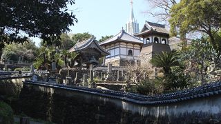 ザビエル教会から階段を降りたところ