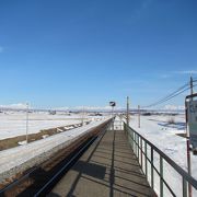 大雪連峰がずらっと見渡せる駅