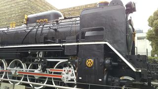 科学博物館の屋外にある、懐かしい「D51」