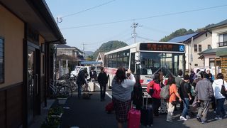 光岡～日田の１駅間のみバス代行中（2018年夏までの見込み）