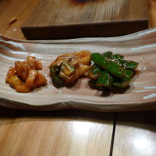 キムチ盛り合わせ　三種盛り