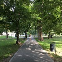 駅までの近道は公園内を突っ切る