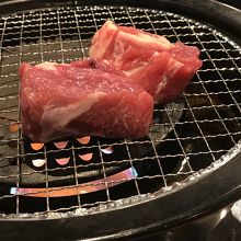 網焼きスタイルのジンギスカンです