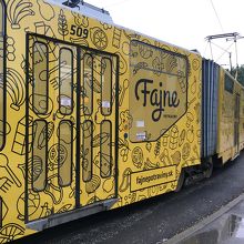 カラフルなトラム車体