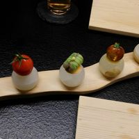 石を使ったアミューズブーシュ　五つの意志というテーマです！