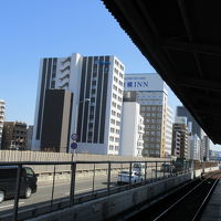 駅のホームから見えました。