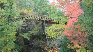 木曽森林鉄道の遺構が残る湖