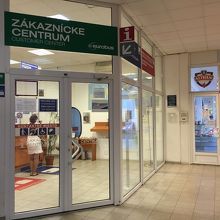 コシツェバスターミナル入って右手側の国際線のチケット売り場