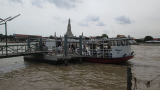 チャオプラヤー川の対岸に立地