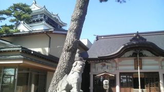 岡崎城天守閣のすぐ隣、家康ゆかりの神社です