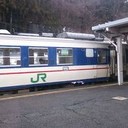 喜多方～新津間ではキハ１１０系という車両以外にキハ４８系という国鉄製の車両が使用される場合があります